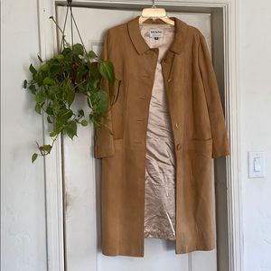 Vintage Real Suede Camel Coat, Wicking, size 12